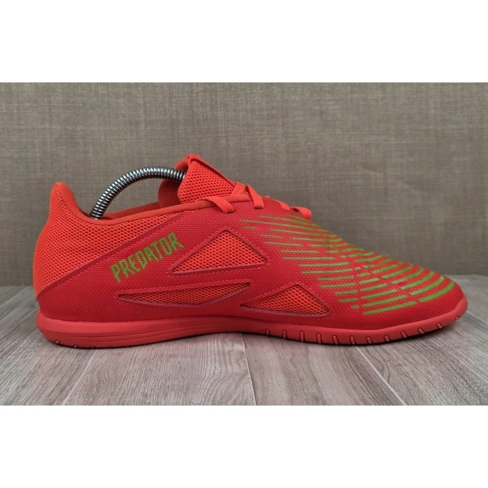 Adidas Predator Edge.4 Turf Soccer Shoes Lace Up Solar Red Green Mens Size 9.5